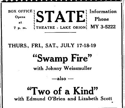 State Theatre - 1952 Ad From James